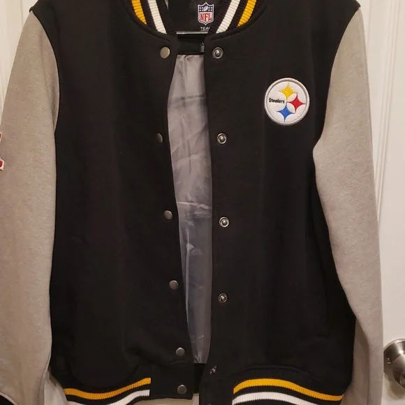 WOMEN'S LARGE NFL STEELERS LETTERMAN/VARSITY JACKET - Picture 14 of 16